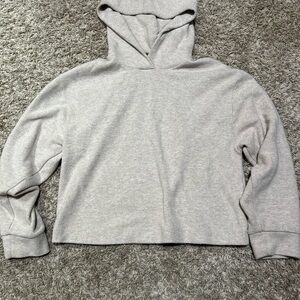 Zara Light Tan Cropped Hooded Sweater